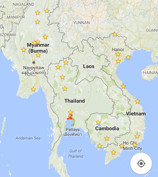 Where I visited in SE Asia